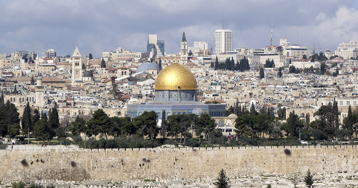 Blick auf Jerusalem zum Felsendom, Israel