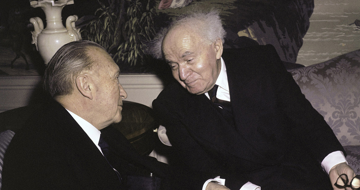 Konrad Adenauer im Gespräch mit David Ben-Gurion