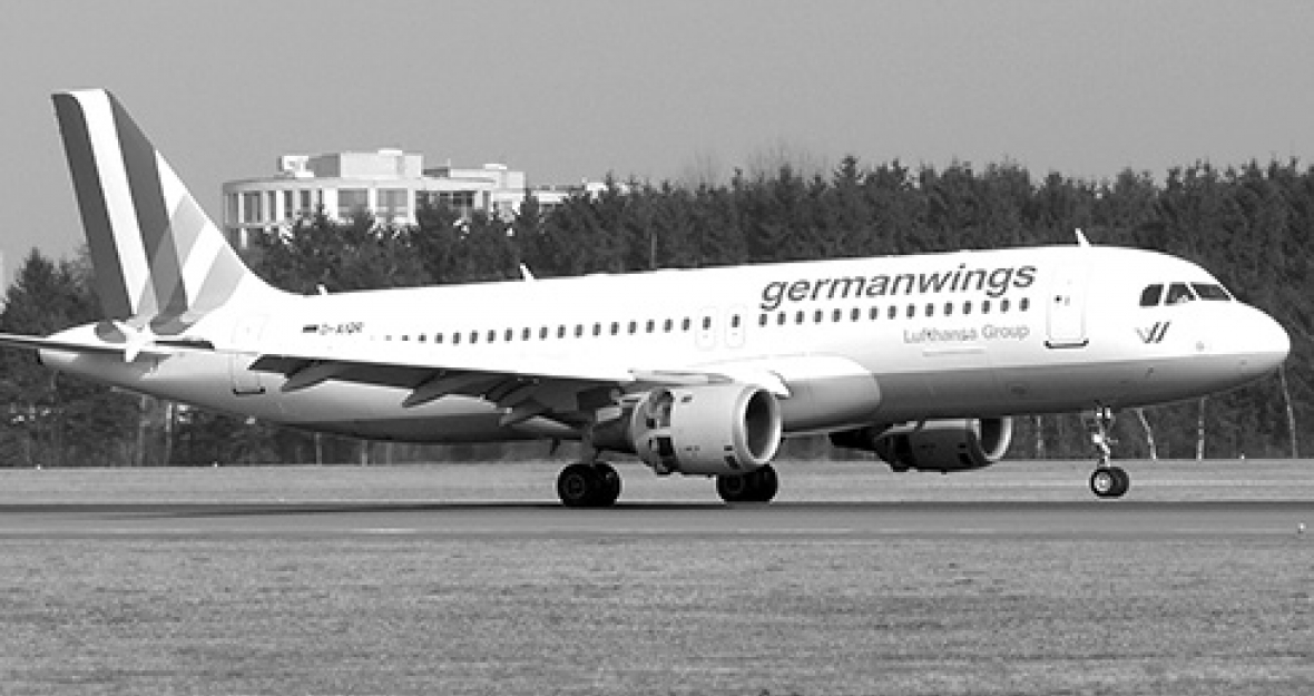 Das Foto zeigt einen Typ der Unglücksmaschine des Germanwings-Flug 4U9525.