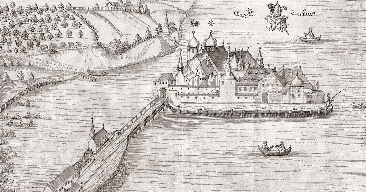 Kupferstich von Carl Stengel von 1620 Kloster Seeon Kupferstich Carl Stengel von 1620 Kloster Seeon
