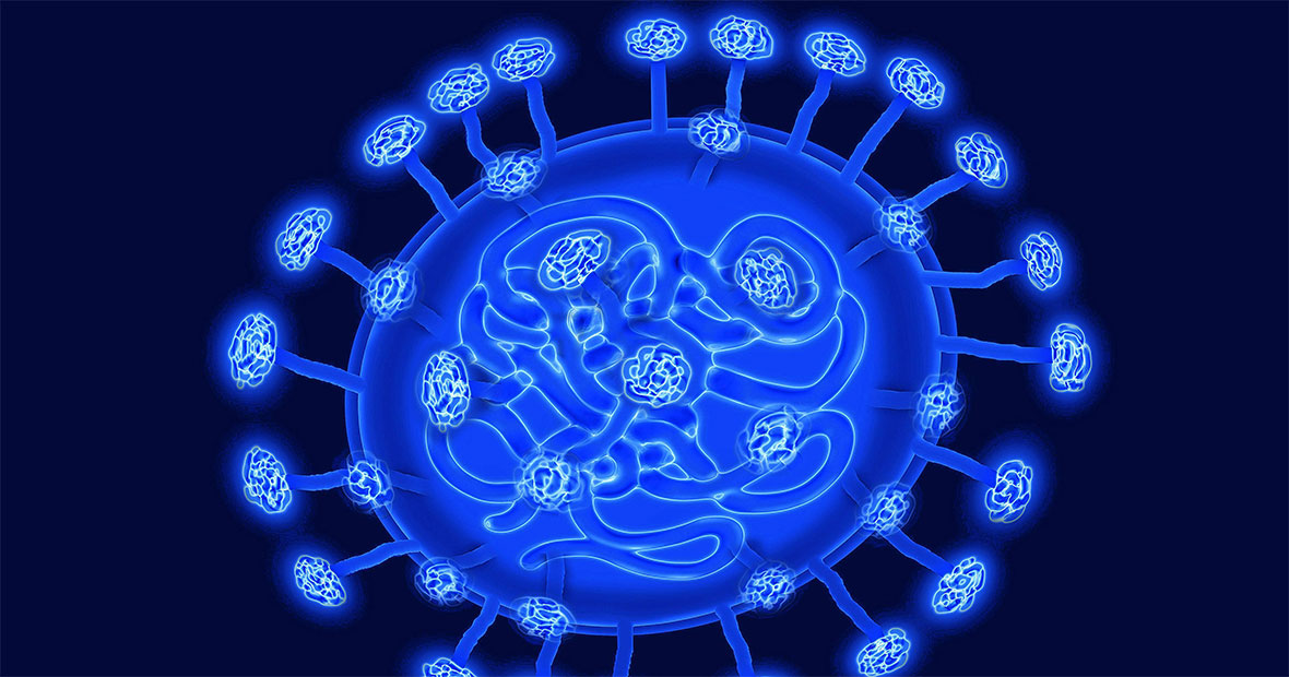 Illustration eines Coronavirus