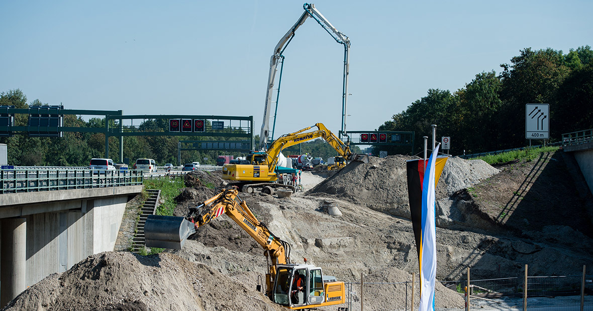 Autobahnausbau auf der A9