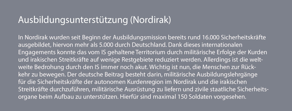 Ausbildungsunterstützung Nordirak