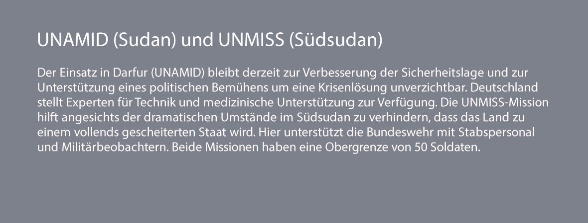 UNAMID und UNMISS