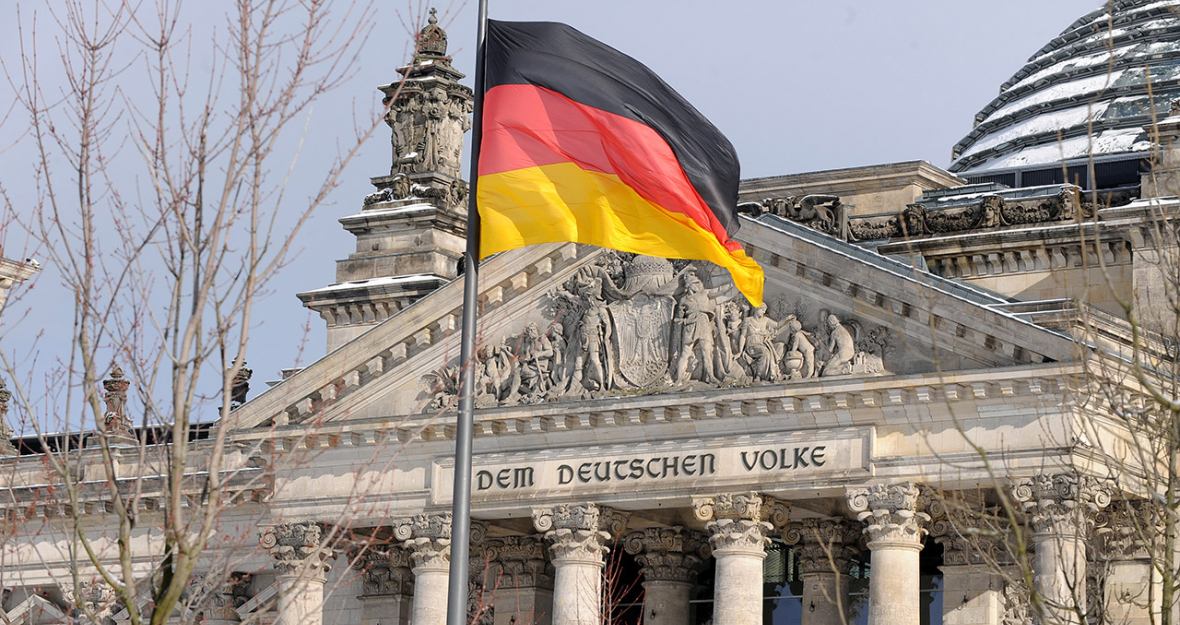 Reichstagsgebäude im Winter
