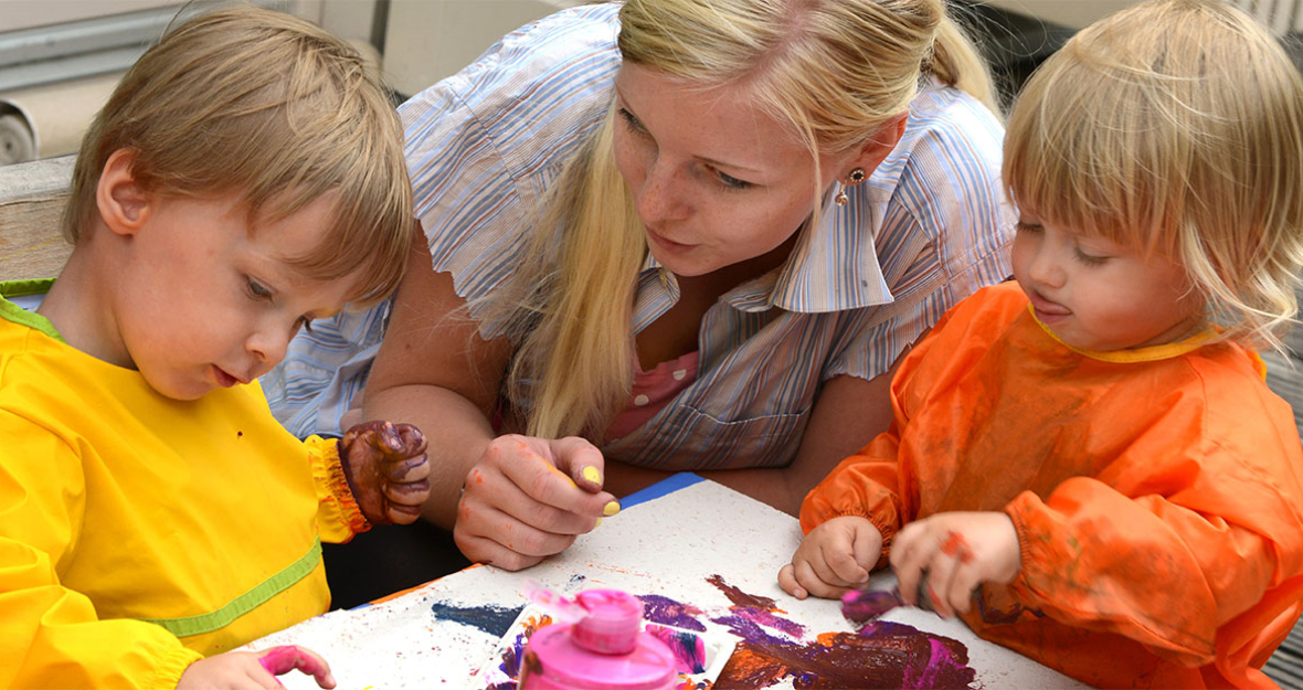 Betreuung von Krippenkindern in Kindertagesstätte