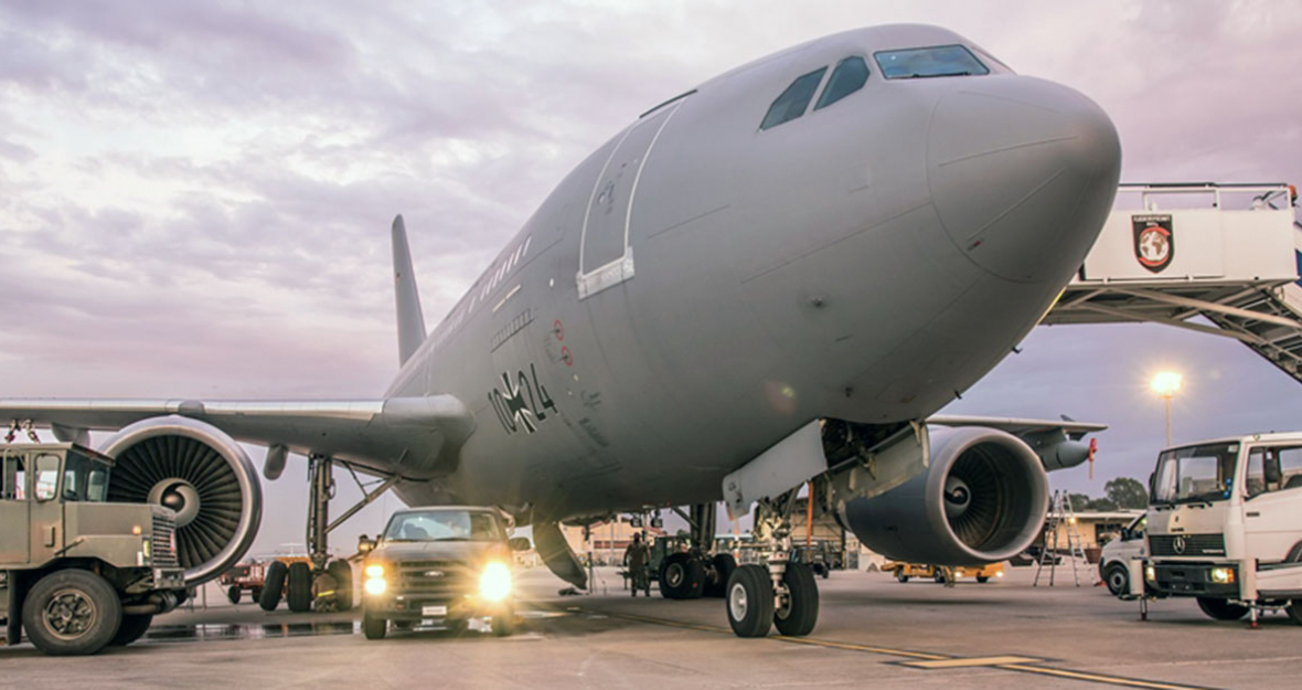 Reifenwechsel am A310 MRTT auf der Air Base in Incirlik 