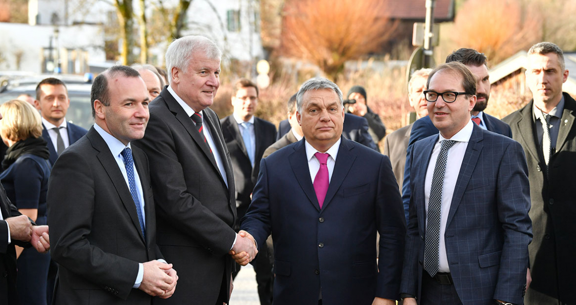 Alexander Dobrindt begrüßt Viktor Orbán 