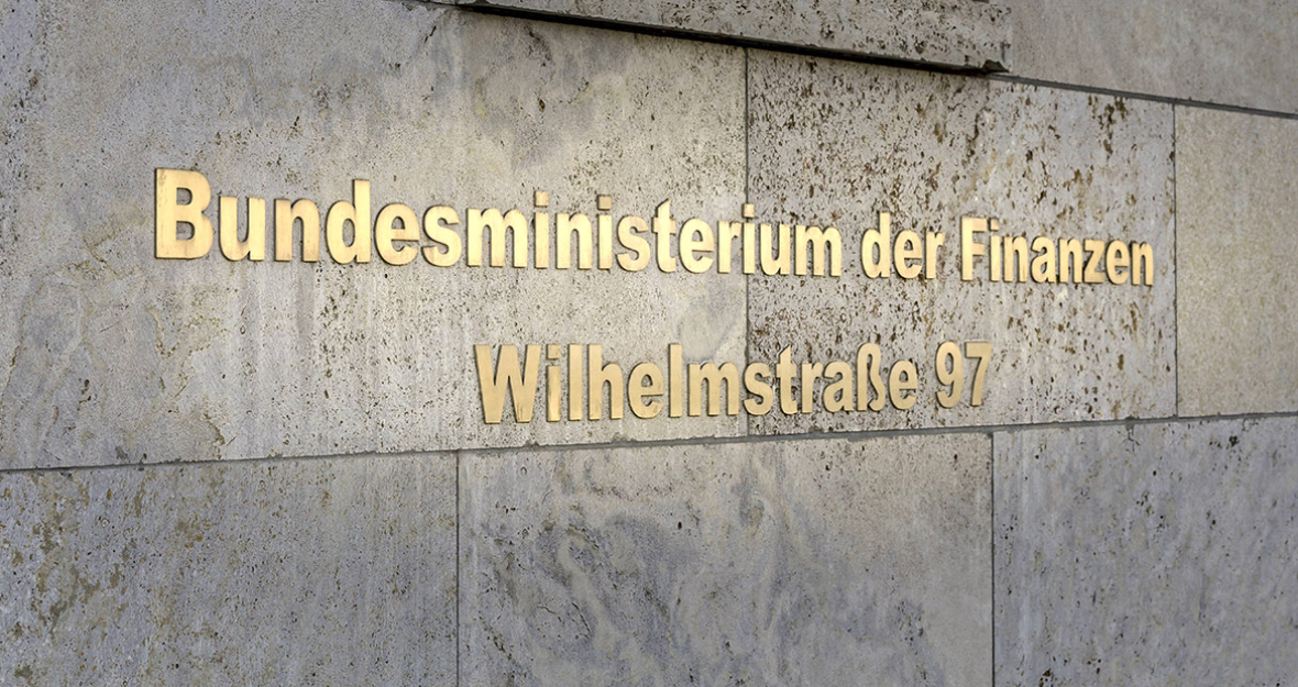 Schriftzug Bundesministerium der Finanzen