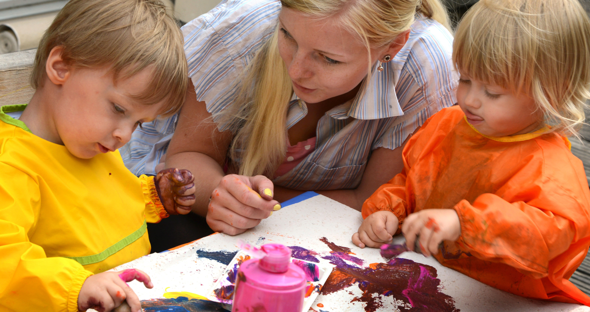 Betreuung von zwei Krippenkindern