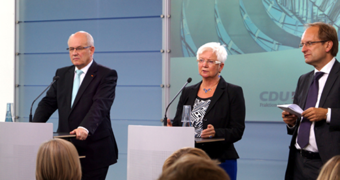 Pressekonferenz nach Vorstandsklausur mit Gerda Hasselfeldt und Volker Kauder Pressekonferenz nach Vorstandsklausur mit Gerda Hasselfeldt und Volker Kauder