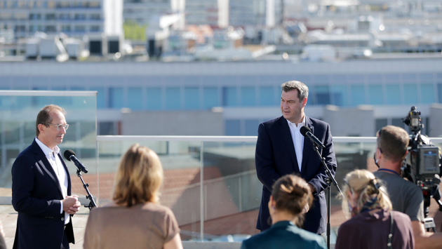 Alexander Dobrindt und Markus Söder beim Pressestatement