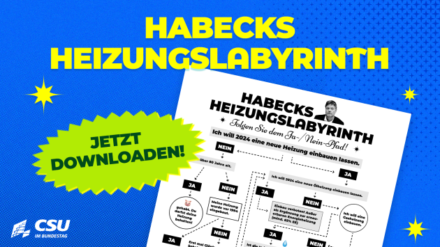 Sharepic Habecks Heizungslabyrinth