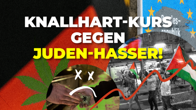Sharepic: Knallhart-Kurs gegen Juden-Hasser!
