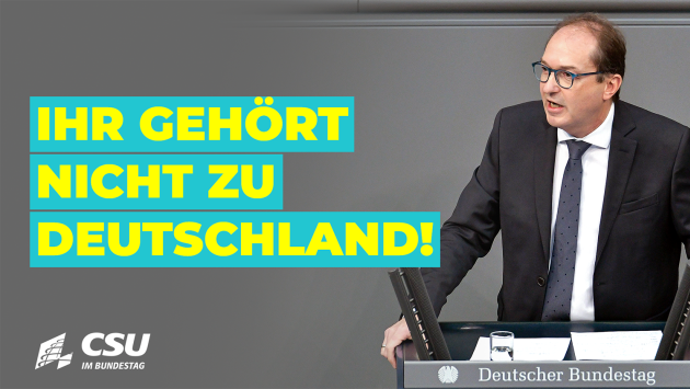 Alexander Dobrindt im Plenum des Deutschen Bundestages