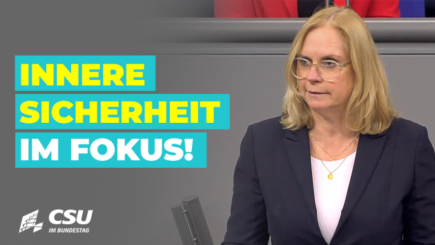 Andrea Lindholz im Plenum des Deutschen Bundestag