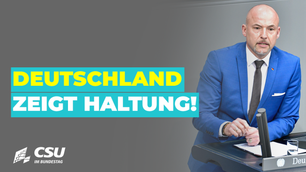 Alexander Hoffmann am Rednerpult im Plenum des Deutschen Bundestages