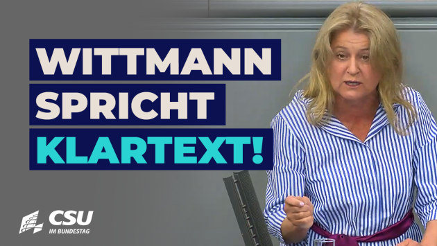 Mechthilde Wittmann am Rednerpult im Plenum des Deutschen Bundestages
