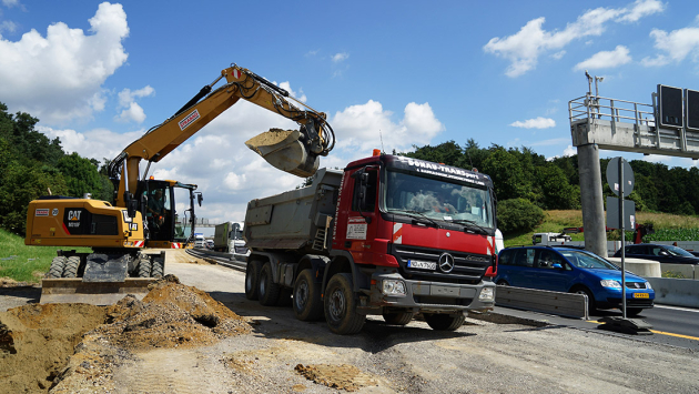 Großbaustelle an der Autobahn A9 Großbaustelle an der Autobahn A9