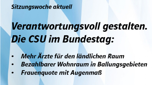 CSU-Landesgruppe: Sitzungswoche aktuell