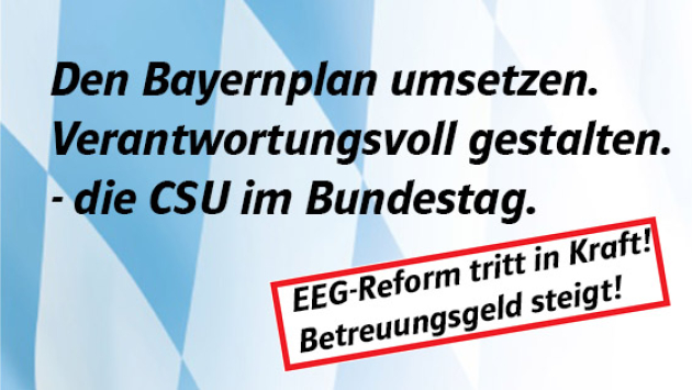 EEG-Reform: Kosten bremsen. Betreuungsgeld: Leistungen steigen. EEG-Reform: Kosten bremsen. Betreuungsgeld: Leistungen steigen_490x275