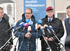 Gemeinsames Pressestatement mit Reinhard Brandl, Alexander Dobrindt, Eberhard Zorn sowie Thomas Silberhorn