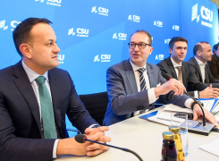 Mitglieder der CSU im Bundestag im Gespräch mit Leo Varadkar