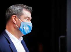 Markus Söder mit Maske