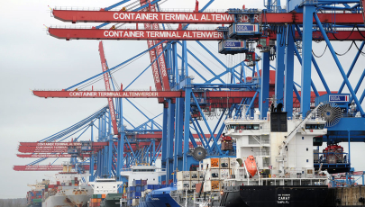 Containerterminal im Hamburger Hafen