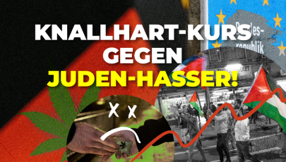 Sharepic: Knallhart-Kurs gegen Juden-Hasser!