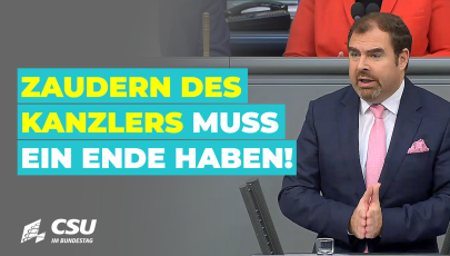 Florian Hahn am Rednerpult im Plenum des Deutschen Bundestages