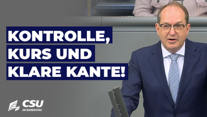 Alexander Dobrindt am Rednerpult im Plenum des Deutschen Bundestages