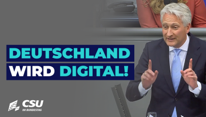 Hansjörg Durz am Rednerpult im Plenum des Deutschen Bundestages