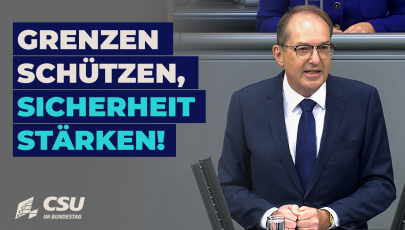 Alexander Dobrindt am Rednerpult im Plenum des Deutschen Bundestages